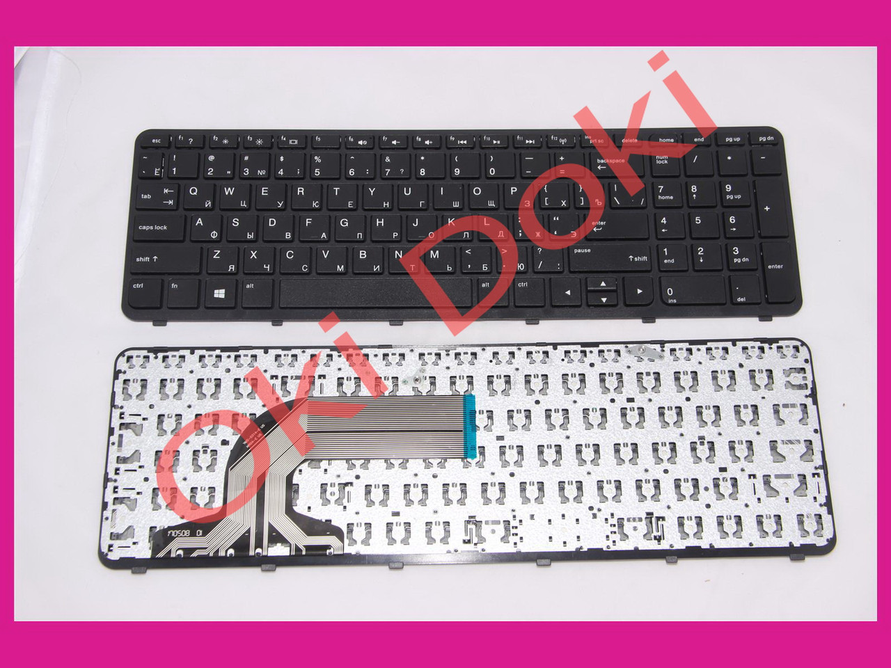 Клавіатура HP ProBook 350 G1 355 G2 rus black з фреймом OEM