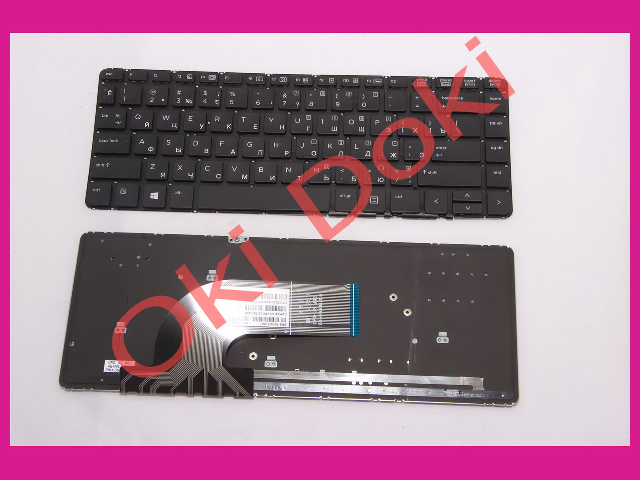 Клавіатура HP ProBook 640 G1 645 G1 rus black 15.6" без фрейму з підсвіткою Original