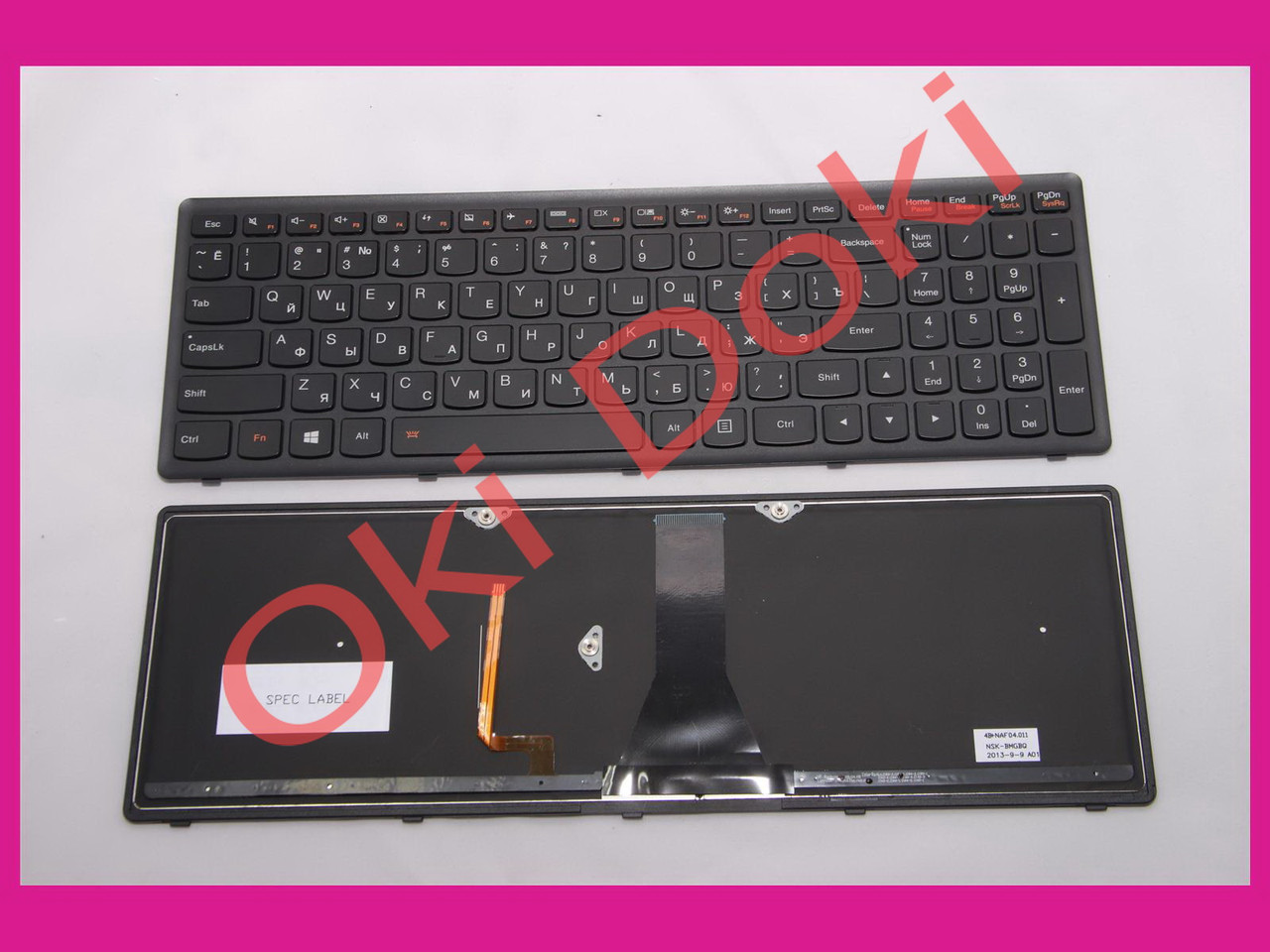 Клавіатура Lenovo Flex 15 Flex 15D G500s G505s S510p S500 dark silver з підсвіткою type 2