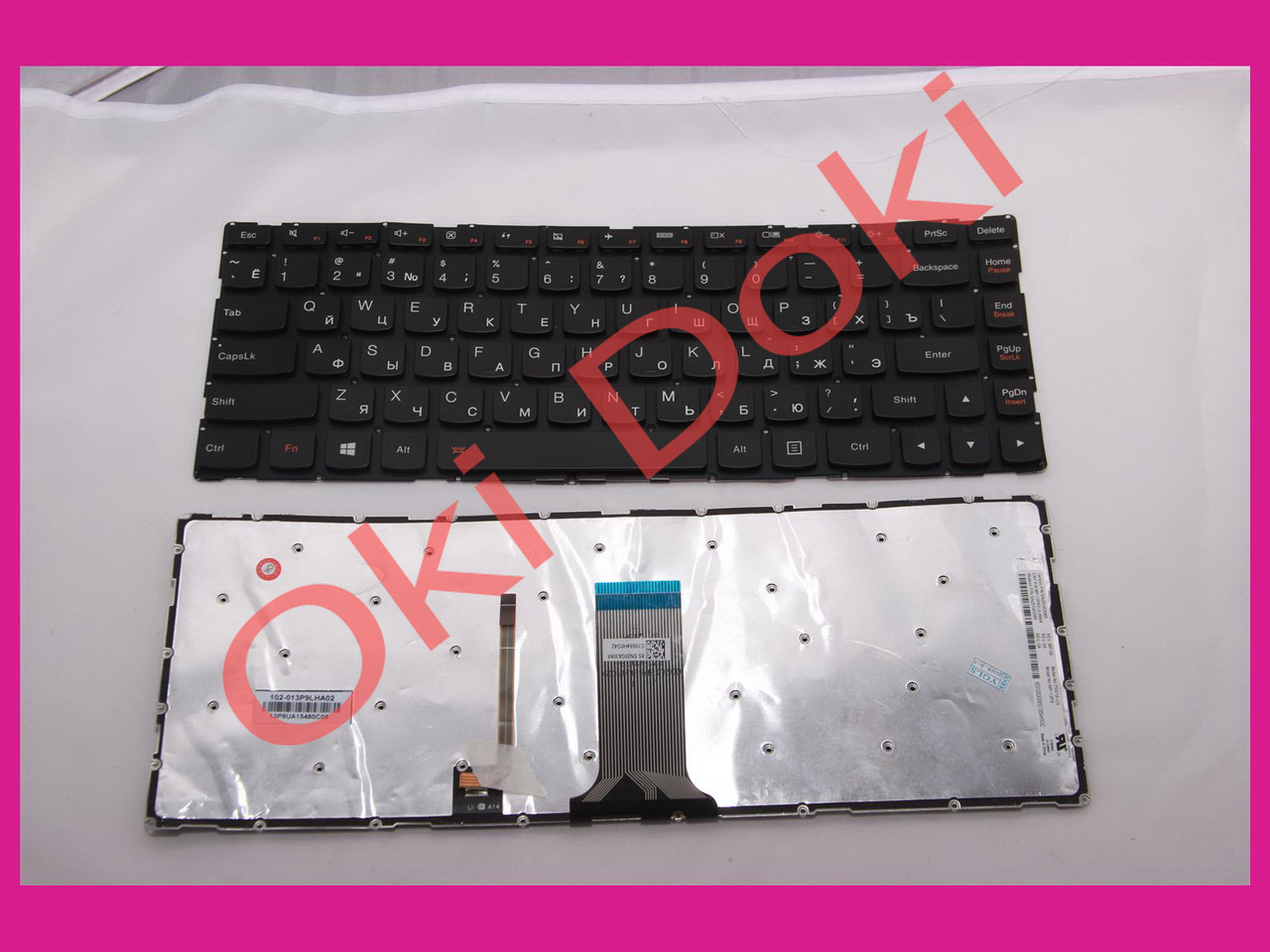 Клавіатура LENOVO IdeaPad 100S-14IBR 300S-14ISK,500S-14ISK S41-70 U41-70 rus black без фрейму підсвітка клавіш