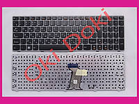 Клавіатура Lenovo IdeaPad G570 G575 G770 G780 Z560 Z565 чорна із сірою рамкою ОЕМ