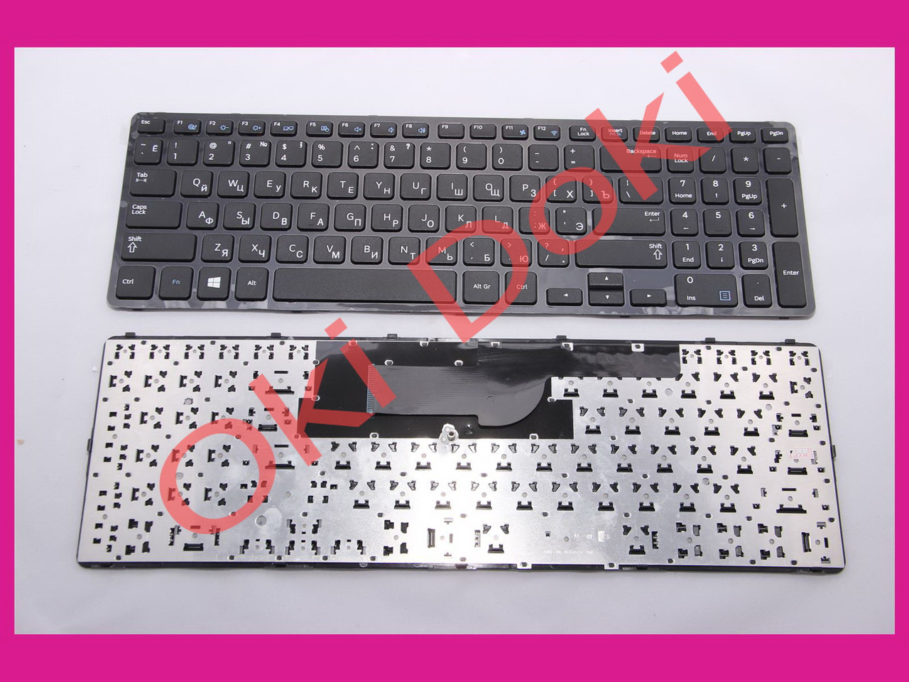 Клавіатура Samsung 355E5C 350E5C 355E5X NP355E5C NP350E5C NP355E5XBA75-04303 з рамкою