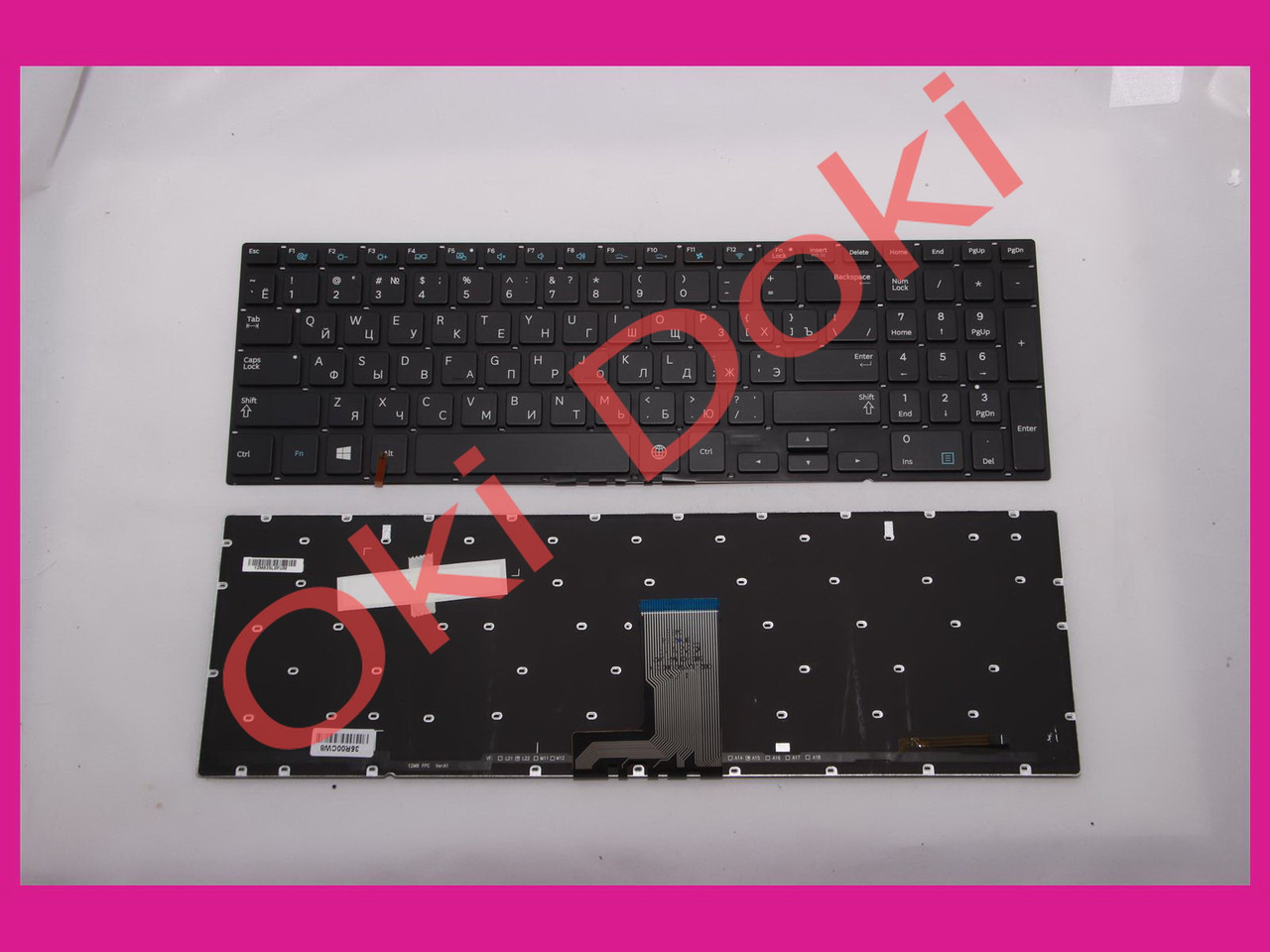 Клавіатура Samsung NP700Z5A NP700Z5B NP700Z5C rus black без фрейму з підсвіткою type 2, фото 1