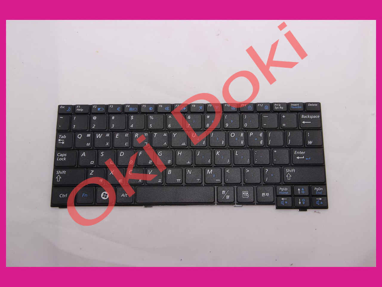 Клавіатура Samsung X120 X118 чорна BA59-02584C ENG + Ру наклейки, фото 1