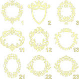 Весільний герб, ініціали, монограма, сімейний герб із дерева, фото 2