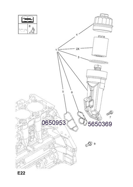 Прокладка корпуса масляного фильтра GM 0650953 90530264 Z10XE Z10XEP Z12XE Z12XEP Z14XEL Z14XEP OPEL Astra-G Astra-H Agila-A Corsa-B Combo Corsa-C - фото 1 - id-p53471951