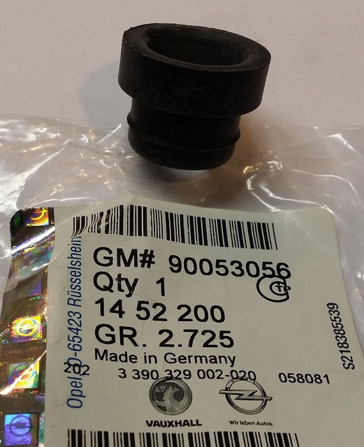 Прокладка (ущільнення, ущільнювач, кільце, гумка) насоса (електродвигуна) бачка омивача фар до бачка GM 1452200 90053056 OPEL Astra-F/G/H