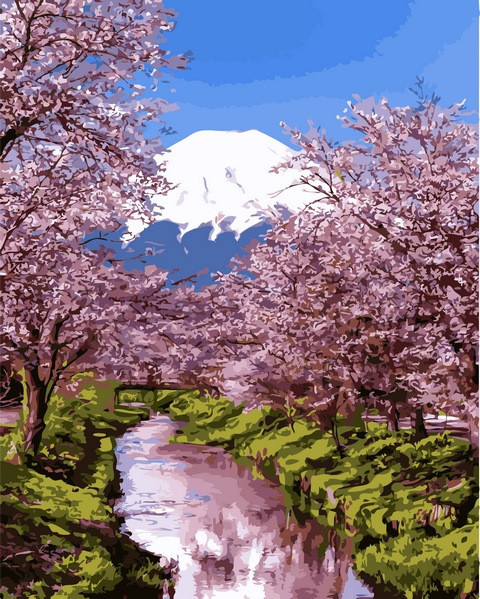 Картини за номерами 40х50 див. Природа Японії Художник Домінік Девісон