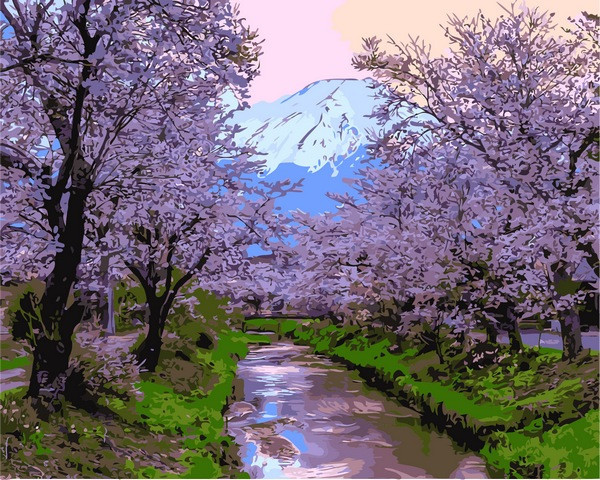 Картини по номерам 40х50 см. Babylon Сакура (VP-1126)