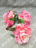 Троянда в різних кольорах, головки, тканина, d-8 cм, h-6 см, фото 8
