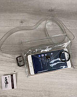 Женская прозрачная сумочка на пояс бананка для мобильного телефона мини сумка на пояс силиконовая клатч