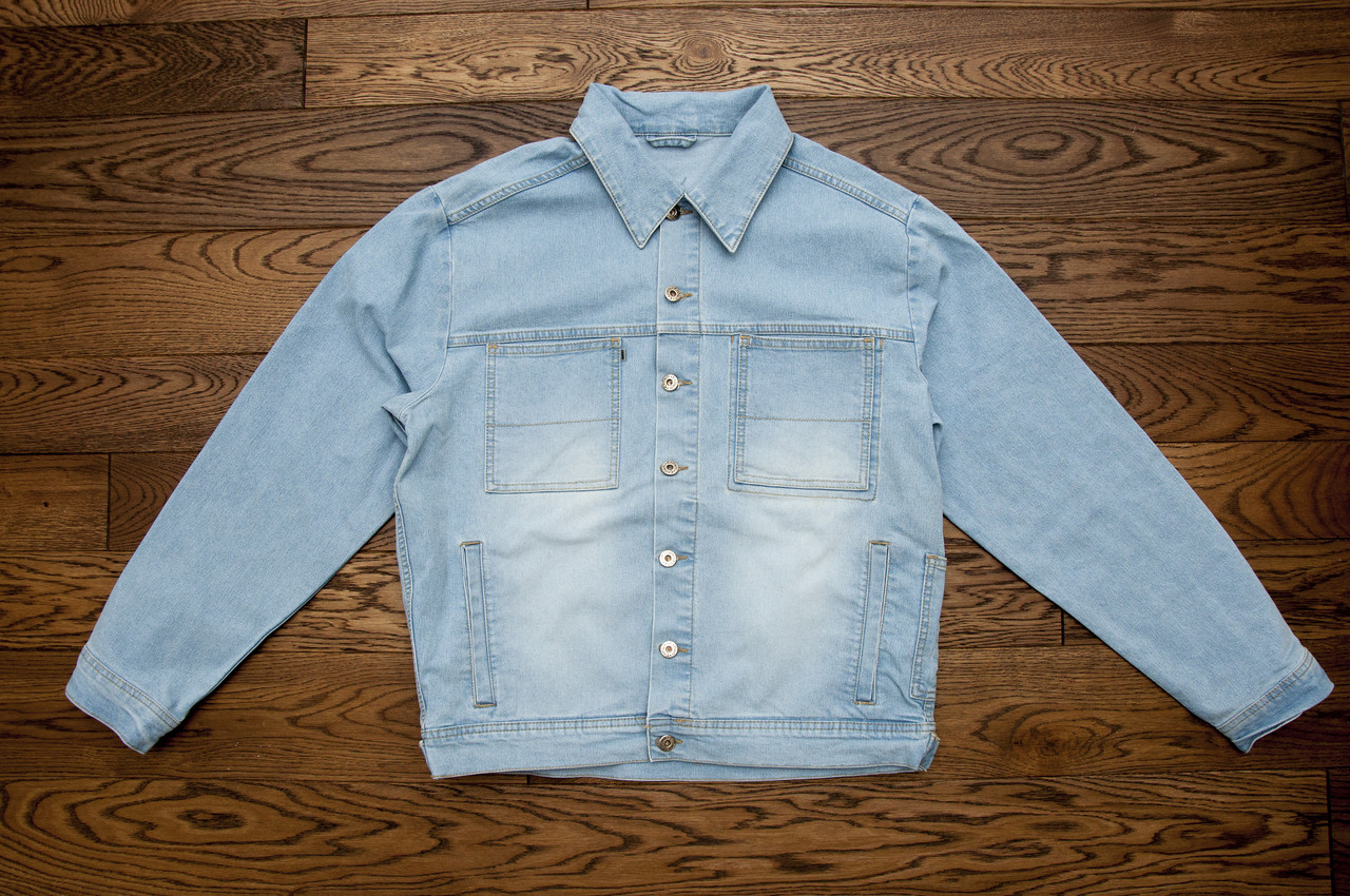 Чоловіча джинсова куртка Crown Jeans модель 409 (LINES) VINTAGE DENIM COLLECTION