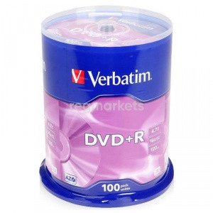 Verbatim DVD+R 4.7GB 16x Cake 100