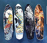 Пеніборд (скейт) з безшумними колесами та ручкою , фото 2