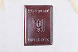 Шкіряна обкладинка на паспорт Імідж коричнева 05-003, фото 6
