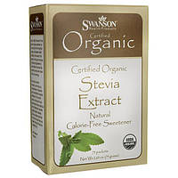 Экстракт Стевии, Stevia Extract - Certified Organic Calorie-Free Sweetener, Swanson, 75 порций