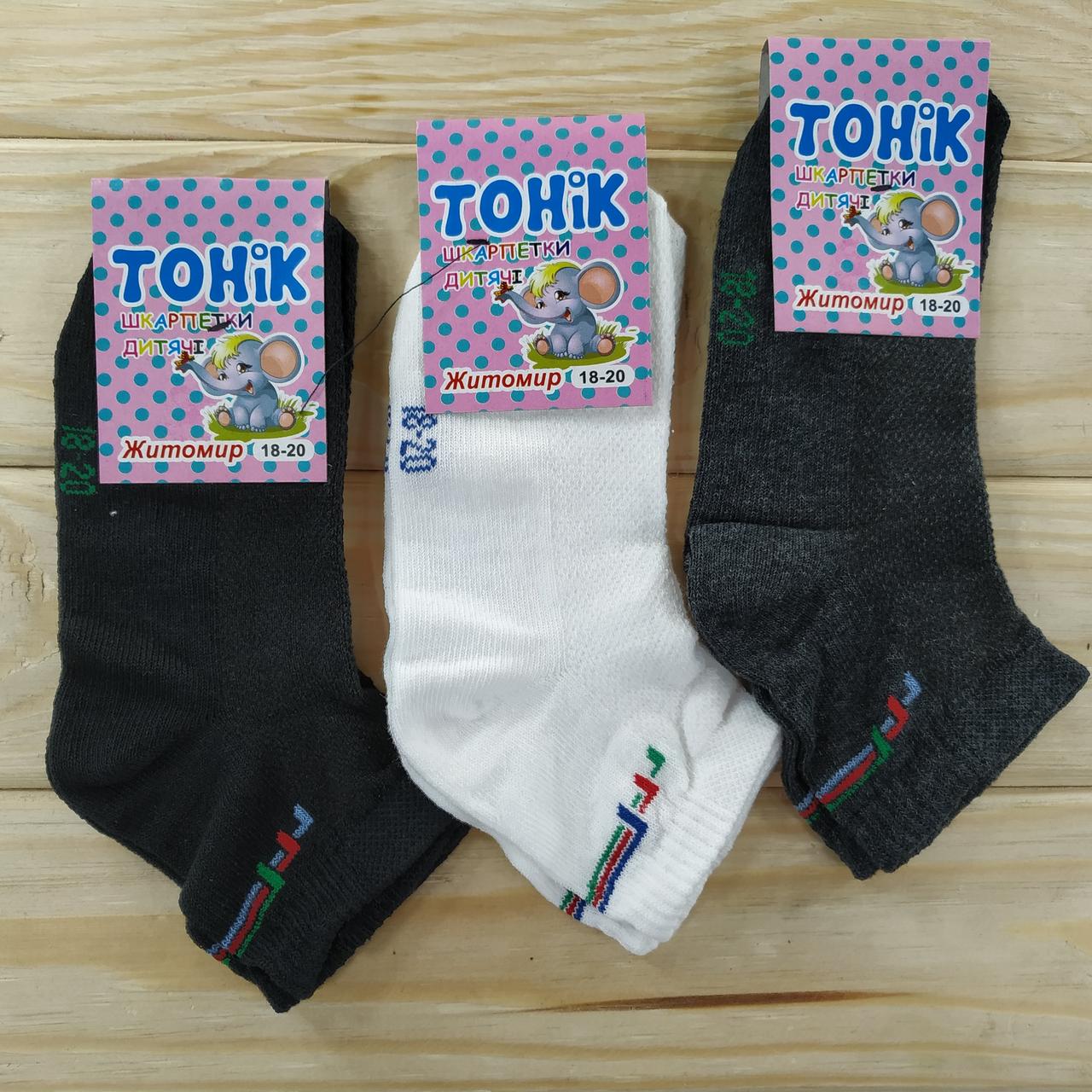 Шкарпетки дитячі з сіткою ТОНІК ЖИТОМИР 18-20 розмір асорті НДЛ-09205
