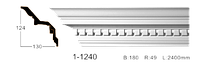 Карниз потолочный с орнаментом Classic Home 1-1240, лепной декор из полиуретана