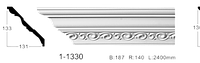 Карниз потолочный с орнаментом Classic Home 1-1330, лепной декор из полиуретана