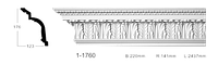 Карниз потолочный с орнаментом Classic Home 1-1760, лепной декор из полиуретана