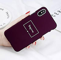 Защитный чехол "Happiness" для смартфона Apple iPhone в бордовом цвете