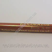 Олівець для губ контурний механічний Perfect Lips No432 Bronze El Corazon, фото 5