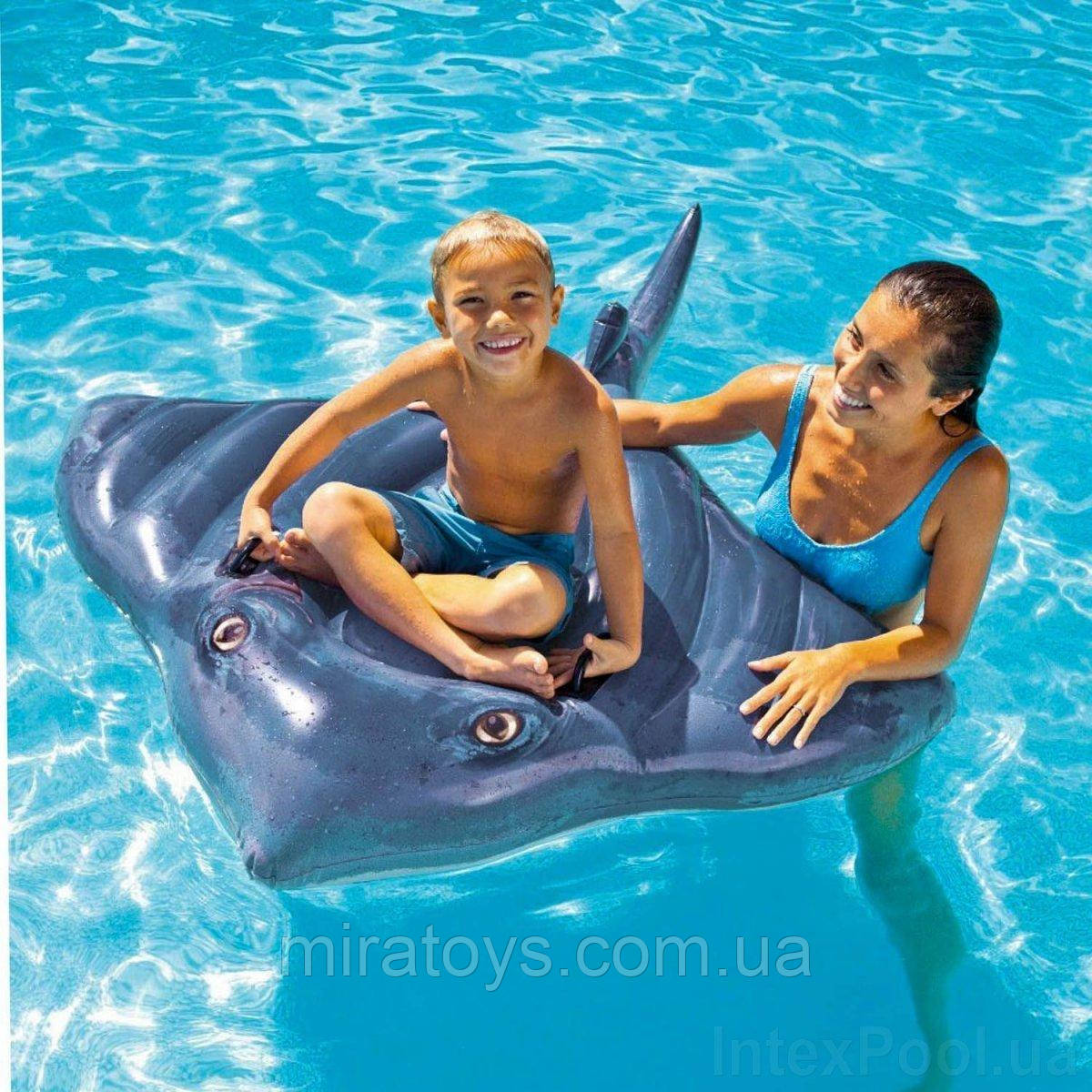 ✅Дитячий надувний пліт для катання Intex 57550 «Скат», 188 х 145 см, фото 1
