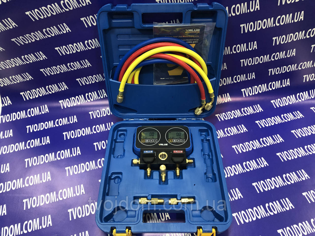 Манометричний колектор двовентильний VALUE NAVTEK VRM2-0101 електронний (R 22,134a,1234,290,404а,407с,410а,32,507), фото 1