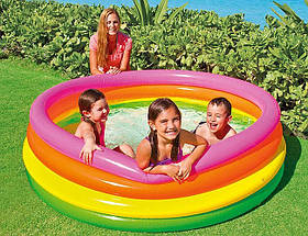 Дитячий надувний басейн Intex 56441 «Райдуга», 168 х 46 см