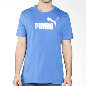 Блакитна Футболка Puma Classic чоловіча