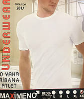 Мужская футболка хлопок - 100% MAXIMENO Турция размер XL (50-52) белая