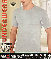 Мужская футболка хлопок - 100% MAXIMENO Турция размер XL (50-52) серая