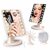 Дзеркальце з підсвіткою для макіяжу Led mirror біле 130464, фото 3