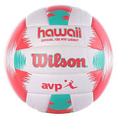 М'яч волейбольний пляжний Wilson AVP Hawaii Червоний/Блакитний/Білий SS19 (WTN482696XB)