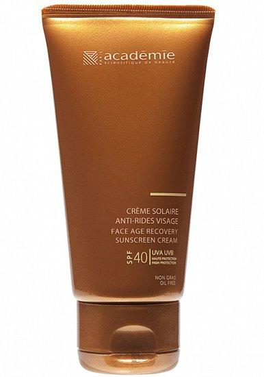 Academie Bronzecran Face Age Recovery Sunscreen Cream SPF40+ Сонцезахисний регенеруючий крем для обличчя