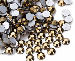 Стрази клейові Premium Gold Hematite SS16 Non-hot Fix 100 шт. Стрази холодної фіксації