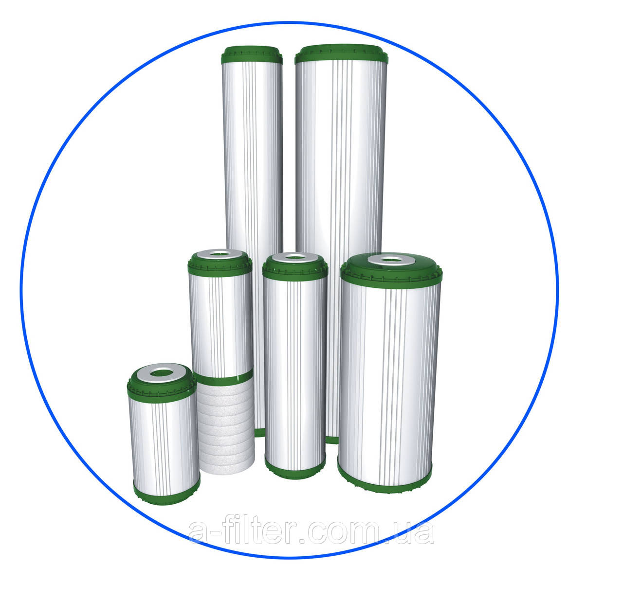 Картридж із вугіллям зі шкаралупи кокосових горіхів і завантаженням KDF — 9 7/8" x 2 1/2'''., фото 1