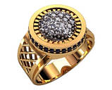 Перстень чоловічий срібний Космос, фото 2