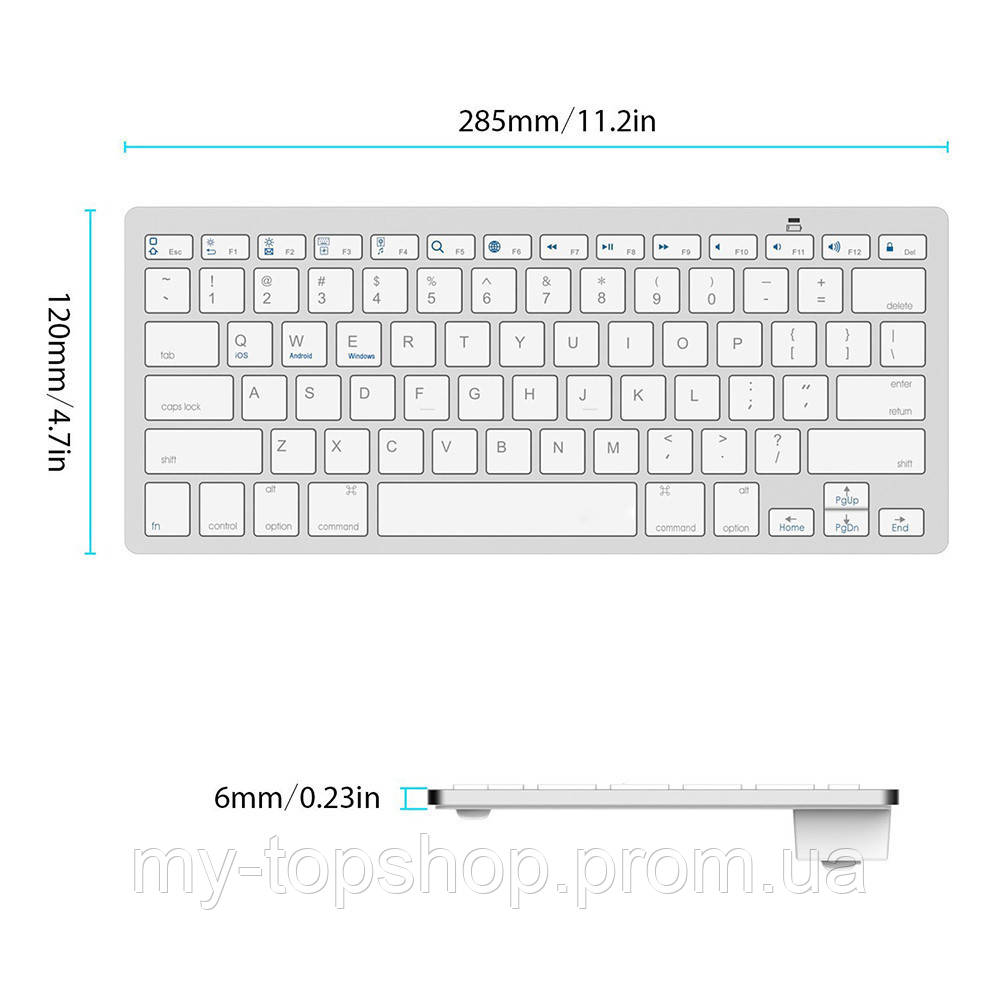 Беспроводная клавиатура keyboard bluetooth BK3001 X5 - фото 7 - id-p982357837