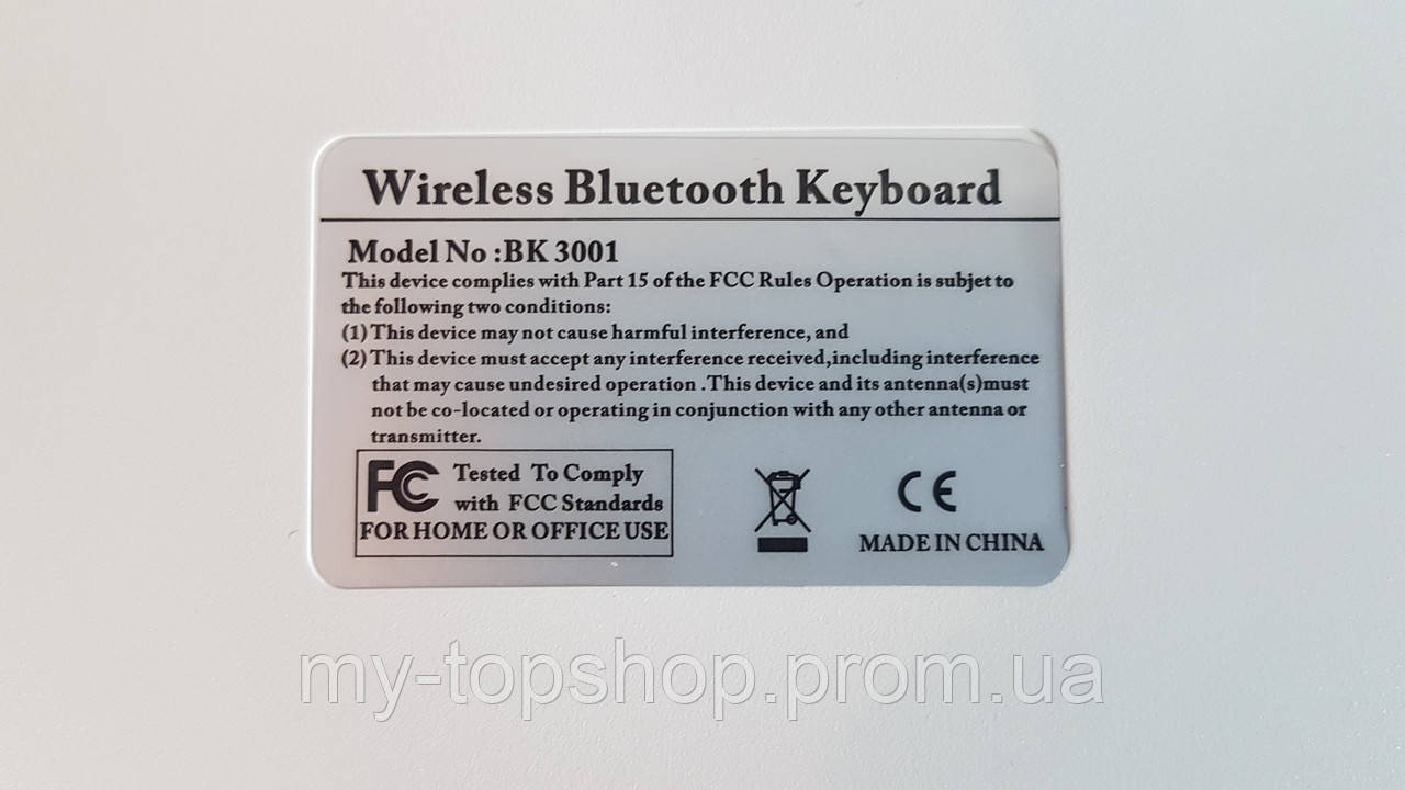 Беспроводная клавиатура keyboard bluetooth BK3001 X5 - фото 4 - id-p982357837