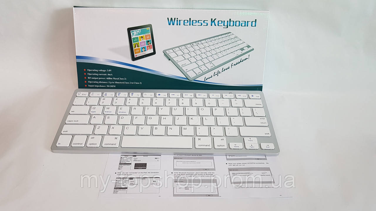 Беспроводная клавиатура keyboard bluetooth BK3001 X5 - фото 2 - id-p982357837