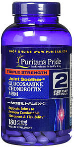 Хондропротектор Puritan's Pride Triple Strength Glucosamine Chondroitin 180 капс.