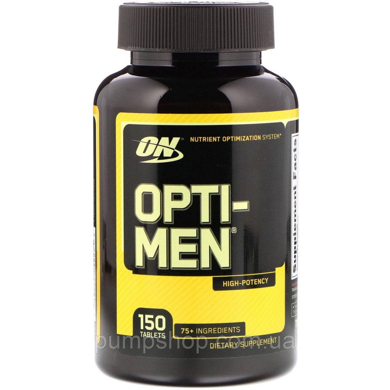 Вітаміни для чоловіків Optimum Nutrition Opti-Men 150 таб. ( США)