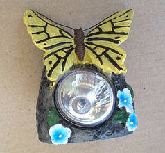 Метелик жовтий світильні на сонячній батареї Садові фігури CAB 124 Lemanso