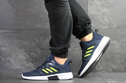 Кросівки чоловічі Adidas ClimaCool,сині з салатовим, фото 2