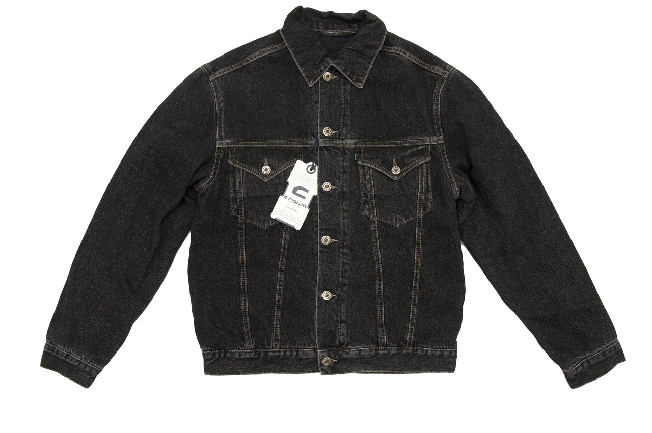 Куртка чоловіча джинсова Crown Jeans модель 415 (BLCK DNM)