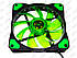 Вентилятор (кулер) для корпусу 12025S LED Green, фото 4