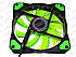 Вентилятор (кулер) для корпусу 12025S LED Green, фото 5