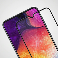 Защитное стекло 9D, 9H Полной оклейки для Samsung Galaxy A30 2019 / Samsung Galaxy A50 2019, Захисне скло