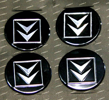 Комплект модельних наклейок на автомобільні диски, 4 шт., Citroen
